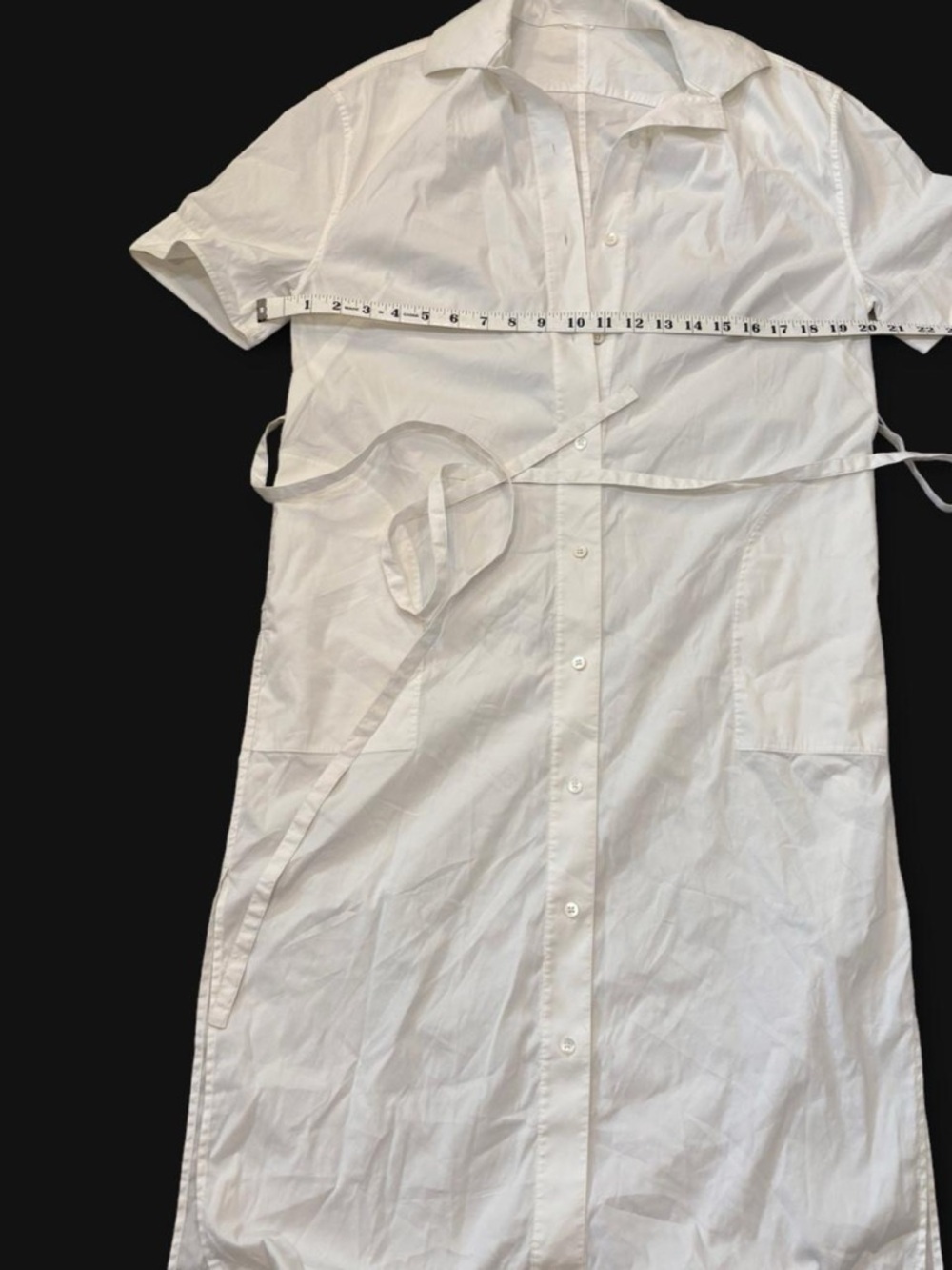 Kit and Ace White Button-Front Shirt Dress